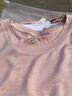 金三塔真絲T恤女100%桑蠶絲涼感透氣親膚純色真絲小衫家居服上裝 桃盈粉小圓領(lǐng)（130g真絲針織） XL 曬單實(shí)拍圖