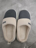 潔麗雅（Grace）棉拖鞋男士秋冬季室內防臭防滑居家保暖厚底踩屎感拖鞋男款冬天 曬單實(shí)拍圖