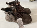 意爾康男棉鞋英倫風(fēng)馬丁靴男休閑高幫板鞋復古時(shí)尚工裝靴潮流厚底鞋子男 曬單實(shí)拍圖