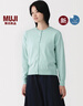 MUJI 女式  防紫外線(xiàn)強捻圓領(lǐng)開(kāi)衫女裝上衣外套女款春季新品 BA1PXA6S 淺綠色 S (155/80A) 曬單實(shí)拍圖