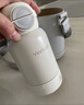 英氏（YEEHOO）兒童水杯保溫杯大容量316不銹鋼吸管杯雙飲嬰幼兒園小學(xué)生開(kāi)學(xué)季 砂巖白 480ml 【一蓋雙飲+杯套】 曬單實(shí)拍圖