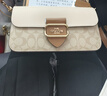 蔻馳（COACH）【品牌直供】女士MORGAN中號手提腋下包拼色CR332女神節禮物 曬單實(shí)拍圖