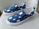 普步仕品牌一腳蹬帆布鞋男2026新款懶人鞋破洞牛仔布鞋低幫透氣休閑鞋男 蘭色 單層 41 曬單實(shí)拍圖