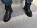 回力官方馬丁靴男靴春季皮面防水厚底工裝靴黑色靴子男 黑色43 曬單實(shí)拍圖