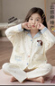 貓人兒童睡衣女童春秋純棉長(cháng)袖長(cháng)褲家居服中小童卡通全棉可外穿套裝 曬單實(shí)拍圖