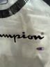 Champion冠軍長(cháng)袖T恤男2025秋季新款刺繡寬松插肩袖純棉上衣女夏 白拼黑色 M 曬單實(shí)拍圖