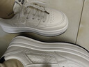 品牌楊冪厚底小白鞋女2025秋季真皮運動(dòng)鞋時(shí)尚洋氣板鞋女 白黑高品質(zhì)旗艦款 單層 37 曬單實(shí)拍圖