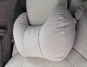 途梁適用于福特頭枕護頸枕蒙迪歐?？怂固诫U者金牛座銳界汽車(chē)用腰靠墊 福特-絨面革【頭枕】 米白色 1個(gè) 曬單實(shí)拍圖