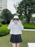 冰絲防曬衣女防紫外線(xiàn)披肩連帽薄款短款戶(hù)外斗篷款防曬服騎車(chē)遮陽(yáng) 白色 【透氣不悶熱UPF50+】 均碼 【建議80-135斤】 曬單實(shí)拍圖
