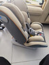 貝倍適（BAYBETSS）兒童安全座椅汽車(chē)用0-4-12歲寶寶360度旋轉嬰兒車(chē)載坐椅ISOFIX 米灰色【遮陽(yáng)棚+上拉帶+側保護】 曬單實(shí)拍圖