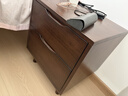 家逸實(shí)木床頭柜臥室床邊柜高級感簡(jiǎn)約小戶(hù)型收納柜子帶抽置物架 曬單實(shí)拍圖
