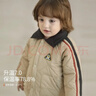 巴厘小豬兒童衛衣秋冬男童加厚保暖女童半高領(lǐng)加絨秋裝衣服寶寶搖粒絨上衣 灰杏 80 曬單實(shí)拍圖