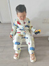 Besblosdy夏季兒童睡衣棉綢男童女童寶寶薄款長(cháng)袖綿綢女孩子家居服夏天套裝 雙長(cháng)黃 汽車(chē) 70 70碼建議身高100cm 曬單實(shí)拍圖