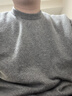 鄂爾多斯1980秋冬純羊絨圓領(lǐng)基礎休閑羊絨衫 巖灰-25 L 175/96A 曬單實(shí)拍圖