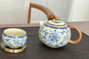 不拙汝窯文創(chuàng  )高端茶具套裝泡茶壺高檔婦女節禮物鋦釘西施壺一壺兩杯 曬單實(shí)拍圖