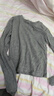 S·J·V·K正肩長(cháng)袖t恤女秋冬季2025年新款內搭打底衫修身獨特絕美短款上衣 灰色 S 曬單實(shí)拍圖