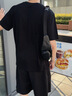 名創(chuàng  )優(yōu)品短袖男純棉夏季t恤男生港風(fēng)日系體恤衫男士基礎款半袖Z 黑色 XL 曬單實(shí)拍圖