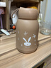 【京東物流送貨上門(mén)】萌萌兔卡通水杯女牛奶玻璃杯創(chuàng  )意便攜杯子 咖色萌萌兔 330ml 1只 曬單實(shí)拍圖