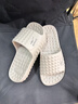 鴻星爾克（ERKE）麒麟se舒適按摩足底拖鞋男室內家居浴室洗澡防滑軟底抗菌涼拖鞋女 米色【Ag+銀離子抗菌】 男女同款 42-43 (270mm) 曬單實(shí)拍圖