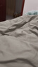 無(wú)印良品100%純棉床上四件套1.5/1.8米床全棉床單被罩四件套被套200x230cm暮落灰格 曬單實(shí)拍圖