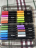 卡西米爾直液式丙烯馬克筆MIX軟頭筆芯小學(xué)生美術(shù)生專(zhuān)用畫(huà)筆兒童水彩筆顏料筆疊涂不透色小黑盒24色 曬單實(shí)拍圖