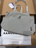 KANGOL官方腋下包包女包休閑百搭單肩斜挎包2025新款大容量托特包禮物 淺灰 曬單實(shí)拍圖
