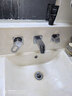梵玖浴室柜水龍頭分體三孔面盆配件入墻抽拉式洗手盆3件套洗臉盆龍頭 方形-四件套水龍頭 曬單實(shí)拍圖