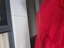 啄木鳥(niǎo)有里布23春夏新款韓版休閑女士中長(cháng)款過(guò)膝風(fēng)衣外套寬松大1碼外衣 有里布紅色 XL 建議120-135斤 曬單實(shí)拍圖
