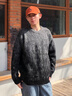 gxgjeans男裝 深灰色漸變設計潮流寬松圓領(lǐng)毛衣線(xiàn)衫男 26春新品 深灰色 L (175) 曬單實(shí)拍圖
