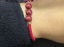 石傳百世朱砂手串2026本命年紅繩手工編織手鏈轉運珠護身符情侶圣誕禮物 曬單實(shí)拍圖