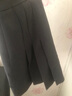 Olrain歐芮兒半身裙女裝秋高腰A字不規則百褶西裝短裙 深灰色 L 曬單實(shí)拍圖