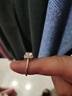 金六福吉祥S925銀一克拉方糖莫桑戒指非你莫屬女士鉆戒求婚紀念日女神節禮物 曬單實(shí)拍圖