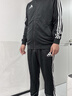 阿迪達斯（adidas）運動(dòng)套裝男春季跑步運動(dòng)套裝防風(fēng)夾克收腿褲兩件套 黑白 L 曬單實(shí)拍圖