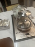 益茶福全自動(dòng)上水電熱水壺底部上水嵌入式茶臺功夫茶燒水壺飲水燒水一體機抽水玻璃煮茶壺保溫泡茶壺 SQ-008金色玻璃套裝 1L 曬單實(shí)拍圖