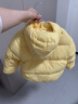 巴拉巴拉童裝寶寶羽絨服三防男童冬裝女童連帽外套萌趣2025新款面包服外套 黃色鴨鴨31004-白鴨絨 100 充絨量58g 曬單實(shí)拍圖