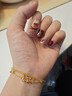 中國珠寶小金魚(yú)錦鯉黃金手鏈女足金手鏈婦女節38女神節禮物母親節 金重約1.7g【足金手鏈】 曬單實(shí)拍圖