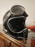 BEASLEY HELMETS比斯力復古摩托車(chē)頭盔男全盔3C認證小盔體機車(chē)女騎夏季山地盔 亮黑色銀邊+棕色復古風(fēng)鏡 M（建議頭圍57~58） 曬單實(shí)拍圖