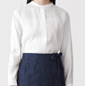 MUJI 女式漢麻水洗立領(lǐng)長(cháng)袖襯衫襯衣外套26年春季新品女裝 BC2R6A6S 白色 S （155/80A） 曬單實(shí)拍圖