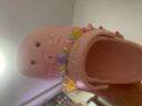 牧童兒童洞洞鞋女寶寶拖鞋室內居家鞋小童涼拖鞋軟底花園鞋 奶昔粉200 曬單實(shí)拍圖