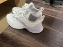 安踏氫跑女鞋運動(dòng)鞋春季軟底皮網(wǎng)面透氣減震體測跑步鞋輕便休閑鞋子 【網(wǎng)面透氣】象牙白/淡灰-7 36.5 曬單實(shí)拍圖