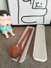JCZS日本筷子勺子套裝上班族筷子單人裝便攜餐具學(xué)生收納盒餐具三件套 6號18楠木鐵勺黑線(xiàn)套裝 曬單實(shí)拍圖