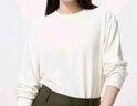 優(yōu)衣庫女裝柔軟針織搖粒絨圓領(lǐng)套頭衫/長(cháng)袖抓絨衛衣T恤479609 479609/01乳白色 S 曬單實(shí)拍圖