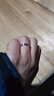 曼禾（MANHE）S925銀戒指情侶對戒一對求婚鉆戒開(kāi)口女款男士女生尾戒情人節禮物 曬單實(shí)拍圖