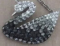 施華洛世奇（SWAROVSKI）【女神節禮物】Swan優(yōu)雅天鵝項鏈女吊墜輕奢小眾送女友女 黑白漸變色(大)5614103 曬單實(shí)拍圖