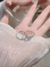 老廟999足銀對戒情侶款戒指男女士求婚表白生日禮物送女友老婆 曬單實(shí)拍圖