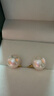 meluxe美奈 滿(mǎn)月S925銀天然淡水珍耳飾大顆粒珍珠耳環(huán) 生日禮物送老婆 【升級款】白色12-13mm-S925銀黃 曬單實(shí)拍圖