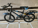 津馳遠兒童自行車(chē)6-12-15歲學(xué)生中大童車(chē)18寸20寸碟剎減震單車(chē)變速男孩 車(chē)燈款丨黑藍色+單速+雙碟剎+輻條輪 18寸【身高115-140cm】約6-10歲 曬單實(shí)拍圖