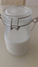 維艾（Newair）食品級密封玻璃瓶牛奶瓶空瓶果汁飲料儲物自釀存裝分裝瓶容器罐子 單個(gè)裝-450ML-【帶提手】 曬單實(shí)拍圖