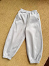 圖圖小象女童衛褲2026春裝新款中大童運動(dòng)褲男童長(cháng)褲時(shí)尚兒童保暖休閑褲 灰白色 150 身高約150cm 曬單實(shí)拍圖