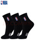 NBA襪子男士跑步運動(dòng)襪吸汗抗菌防臭消臭黑色棉襪中筒籃球襪3雙 曬單實(shí)拍圖